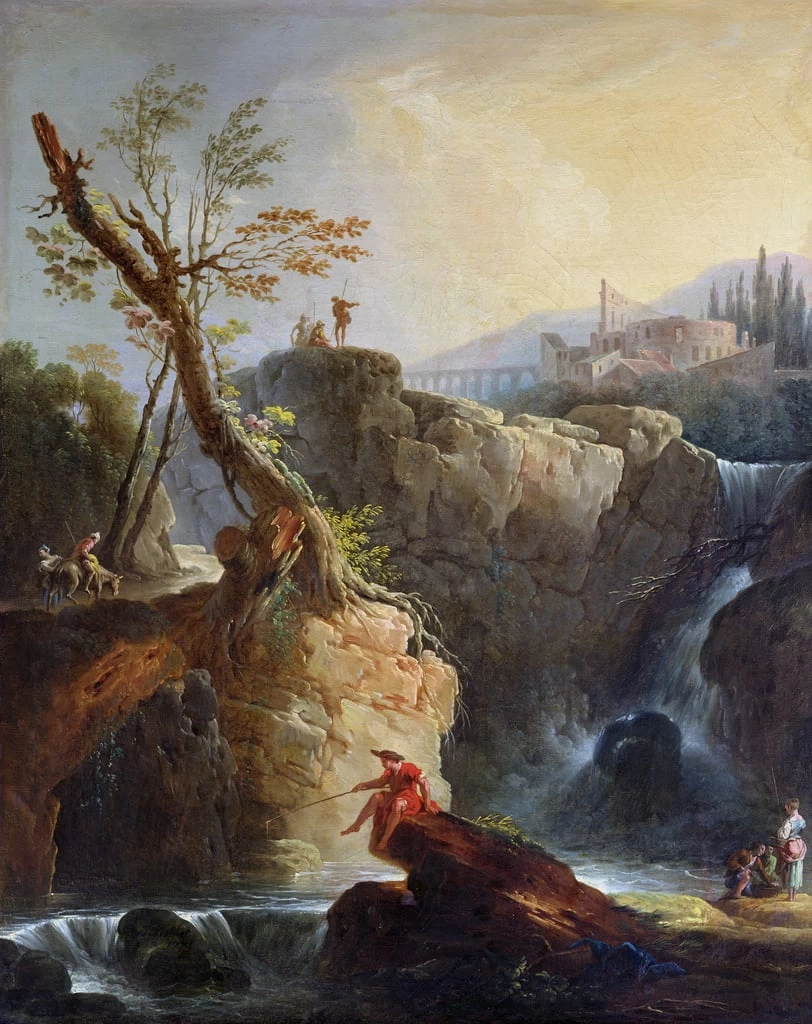   52-La cascata e il pescatore-Musee des Beaux-Arts, Rouen